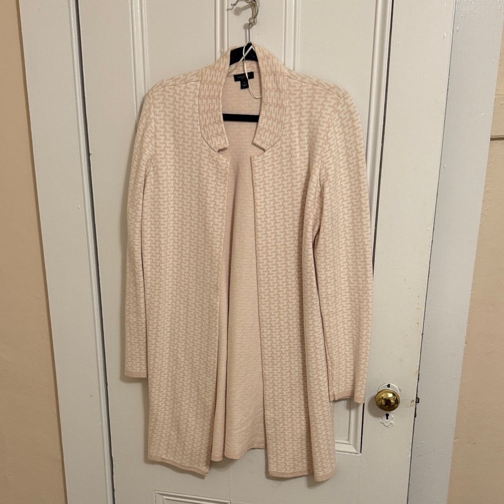 Ann Taylor Factory Cream Textured Cardigan